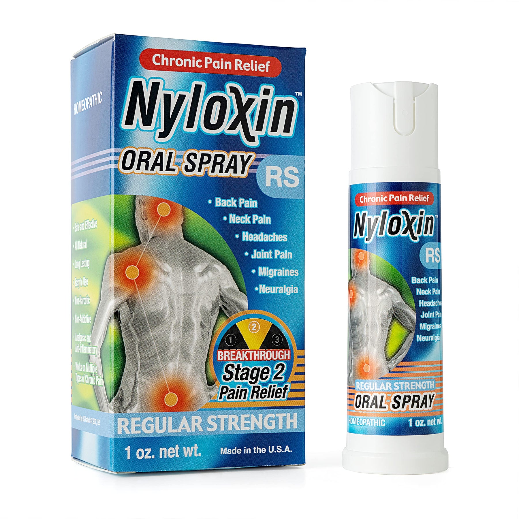 Nyloxin Flavored Oral Spray Arthritis Pain Relief Back Pain Relief Neuropathy Pain Relief Nerve Pain Relief Knee Pain Relief Foot Pain Relief Muscle Pain Relief Joint Pain Relief (1 oz)